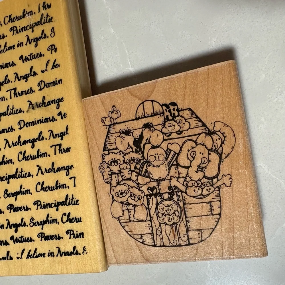 Vintage & New High-Quality Rubber Wood Stamp Collection Set - Picture 12 of 15